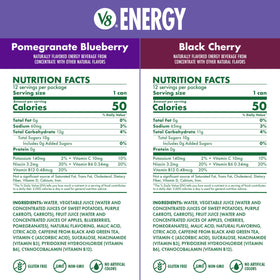 V8 Energy Pomegranate Blueberry can front view, fruity profile