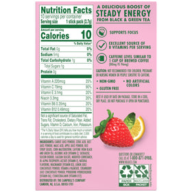 Store display featuring V8 Energy Strawberry Lemonade packets