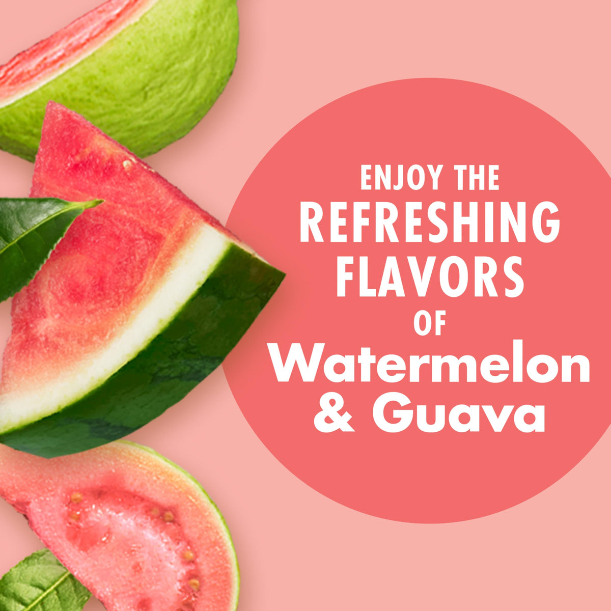 V8 Energy Watermelon Guava nutrition panel details per can