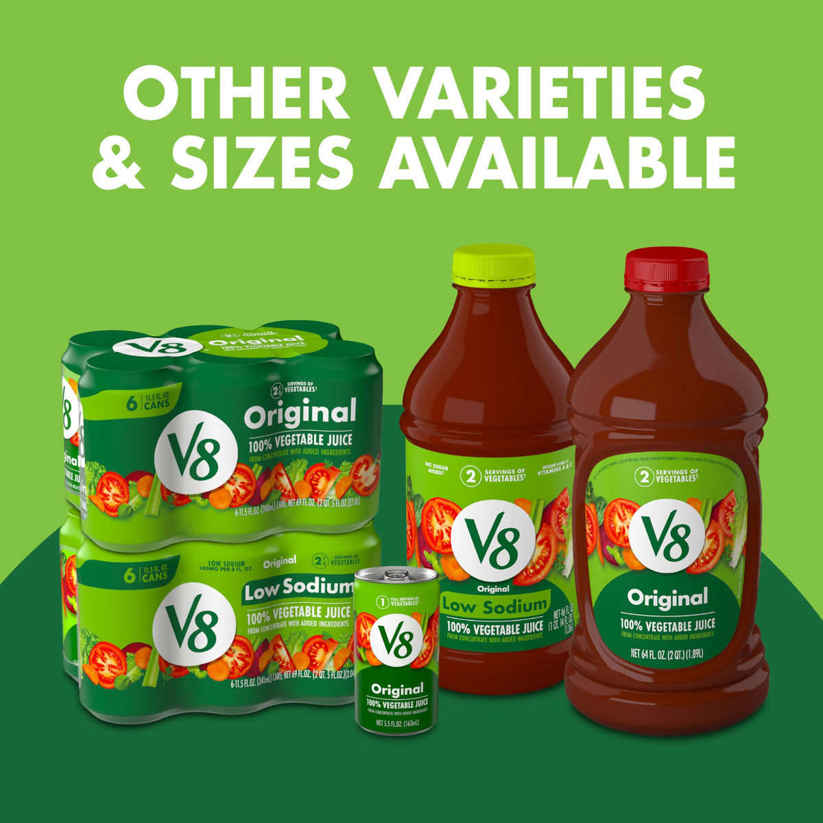Chilled glass of V8 on ice ready for breakfast or a snack