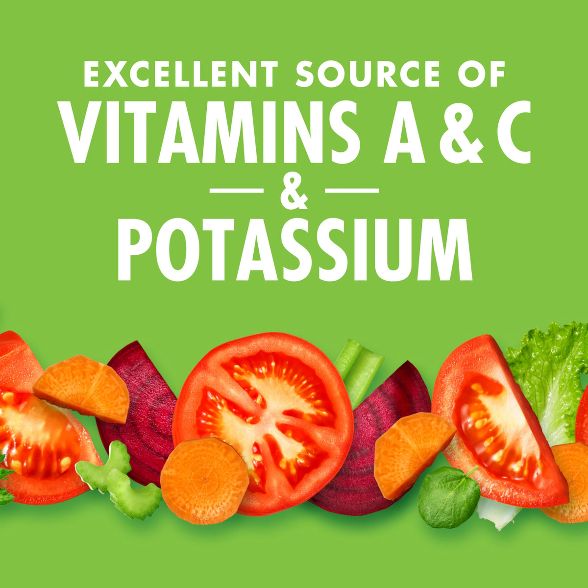 V8 Low Sodium Original ingredients show a 100% vegetable juice blend.