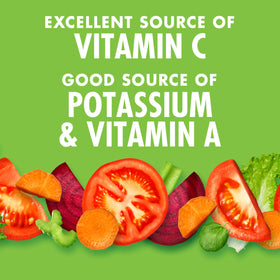 Chilled glass of V8 Low Sodium Original ready to sip