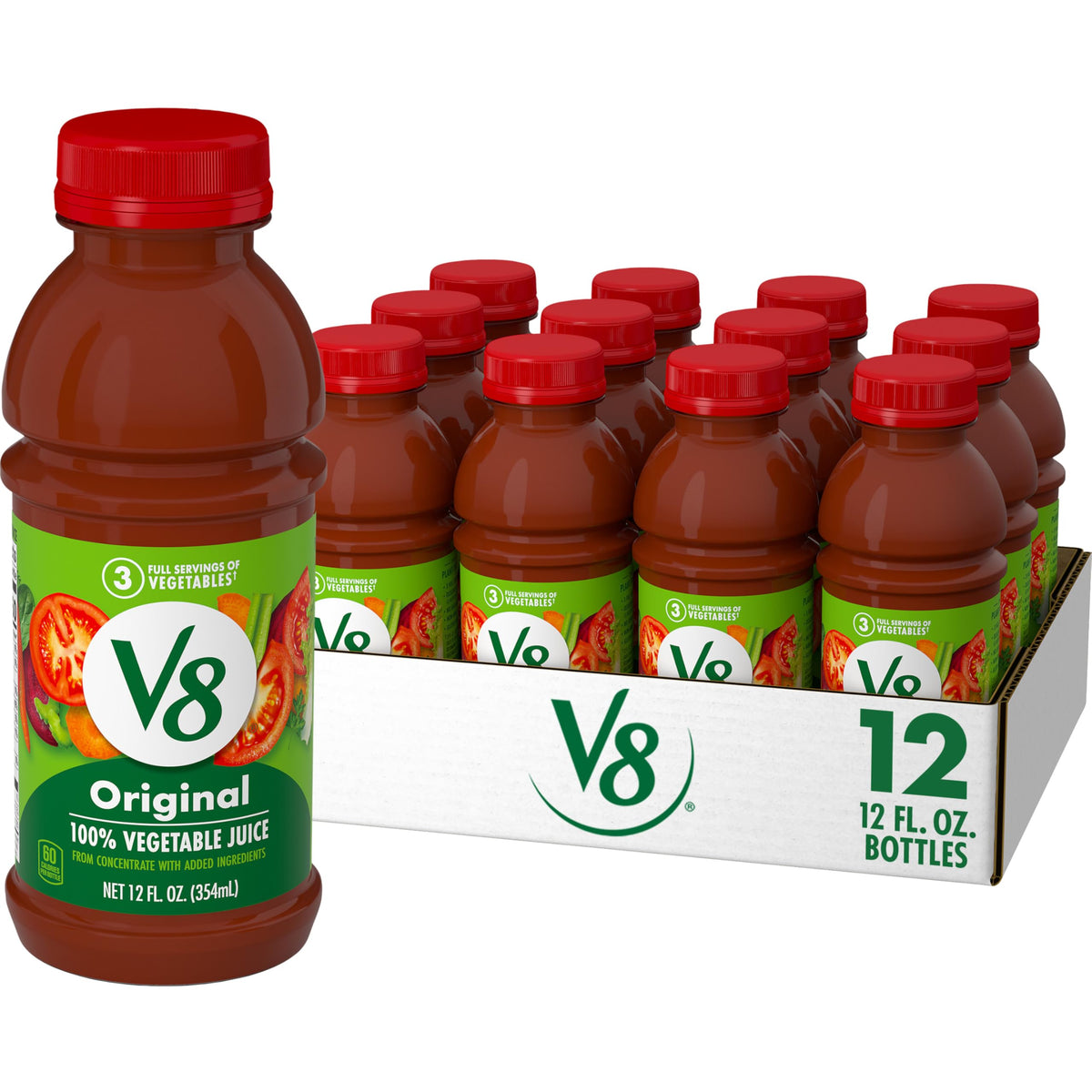 V8 Original 12oz bottle ready for an on-the-go veggie boost