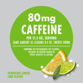 V8 Sparkling Energy Lemon Lime can poured into a glass for refreshment.
