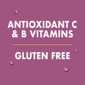 V8 Splash Berry Blend in a glass suggests convenient on-the-go hydration