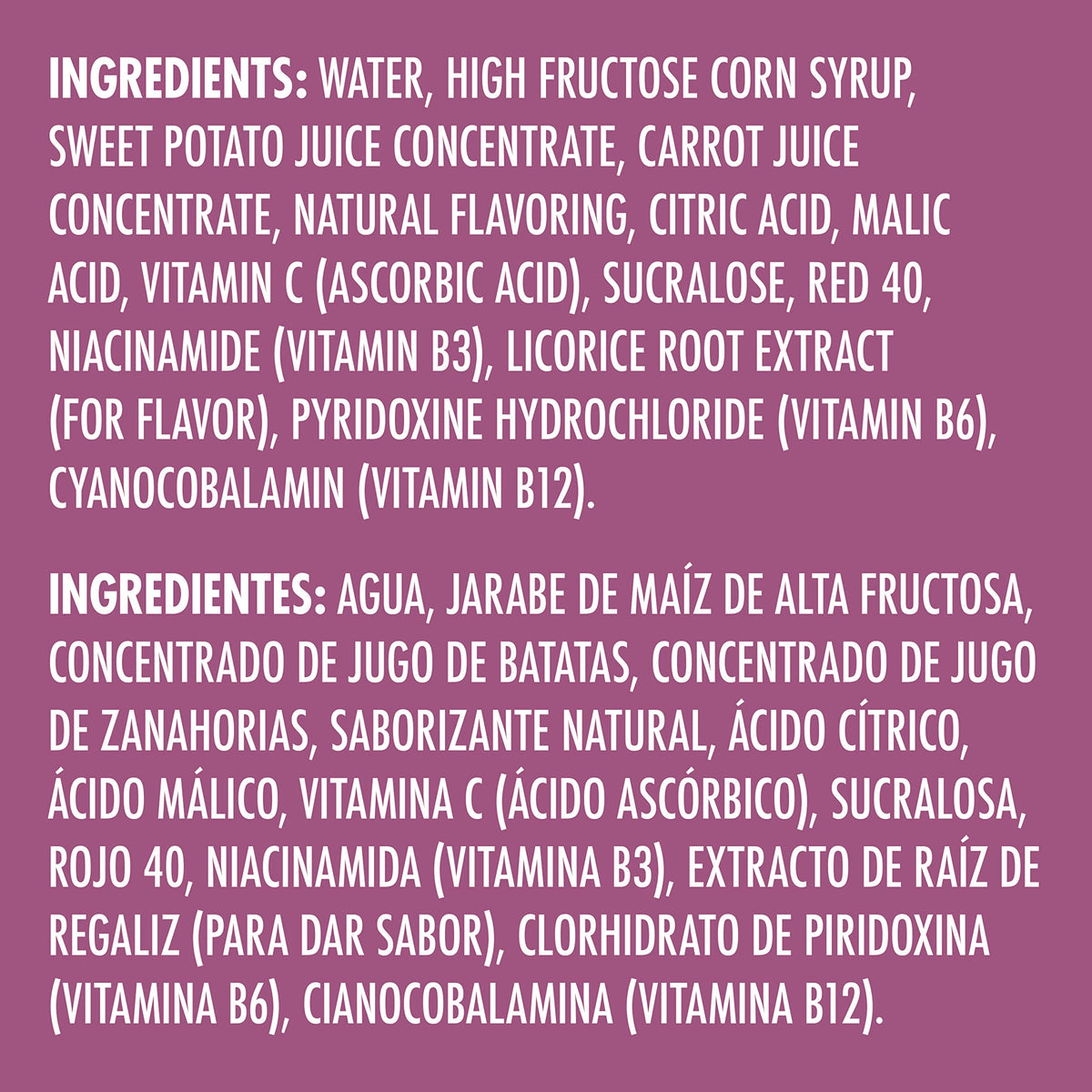 V8 Splash Berry Blend packaging emphasizing gluten-free and fat-free attributes
