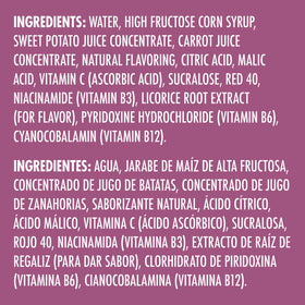 V8 Splash Berry Blend packaging emphasizing gluten-free and fat-free attributes