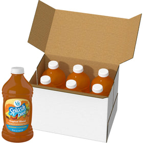 V8 Splash Diet Tropical Blend 6-pack bottle display showing a refreshing low-calorie drink