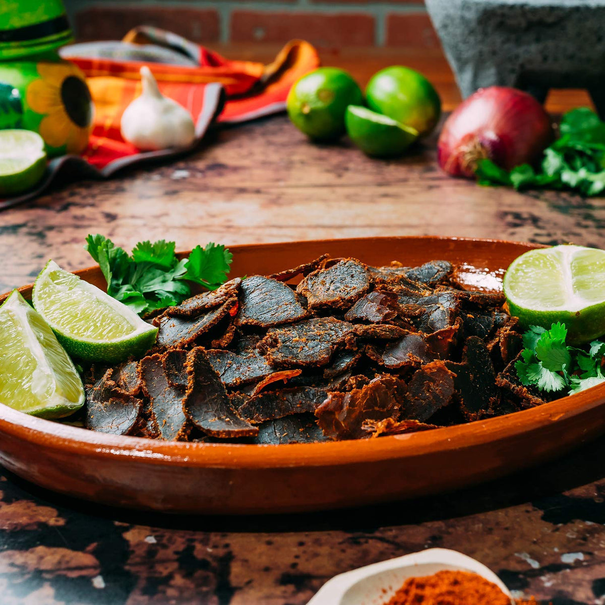 Vacadillos beef jerky Chile Lime 3-pack ingredient label highlights simple, flavorful ingredients.