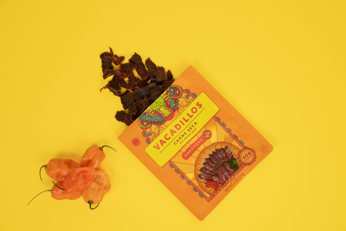 Vacadillos spice dust habanero cayenne for fiery aroma and heat.