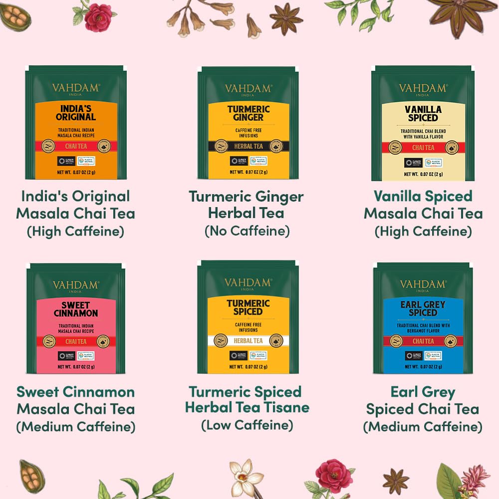 VAHDAM Gift set packaging highlights premium presentation.