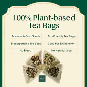 VAHDAM Assorted Tea Sampler variety flavors—green, black, herbal, and chai options.