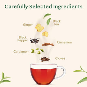 VAHDAM authentic Indian tea brew with rich spices and warmth.