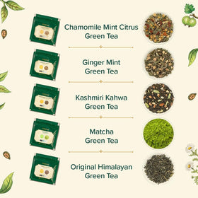 A cup prepared from VAHDAM green tea before sipping