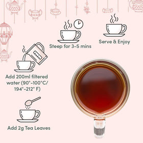 VAHDAM Brewing Details — easy steep for rich, flavorful cups.