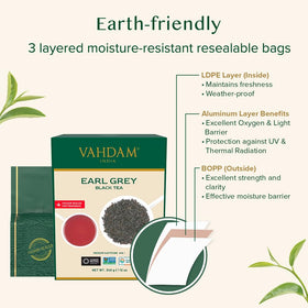 VAHDAM carbon-neutral and plastic-neutral initiatives protect the planet.