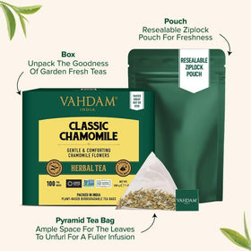 Brewing VAHDAM Chamomile creates a calming moment any time of day