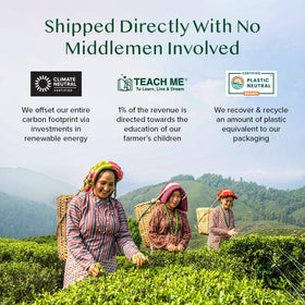 VAHDAM labels clearly list ingredients for informed, confident tea moments