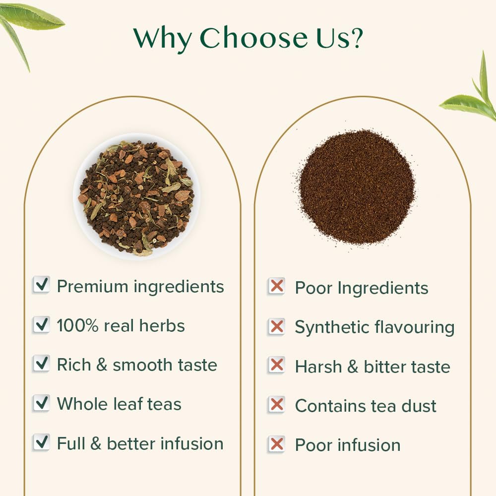VAHDAM Cinnamon Masala Chai steaming cup and aroma