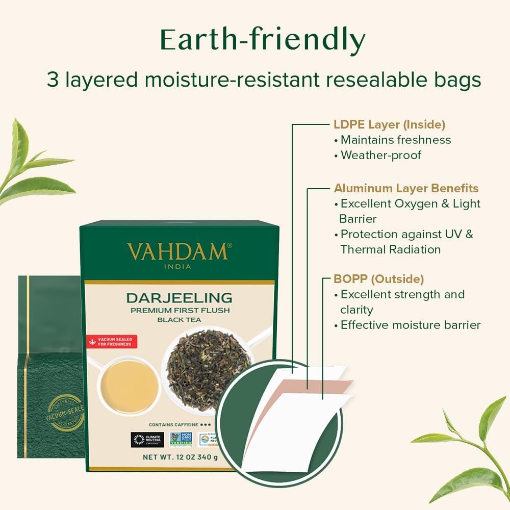 VAHDAM Darjeeling tea morning aroma filling the room