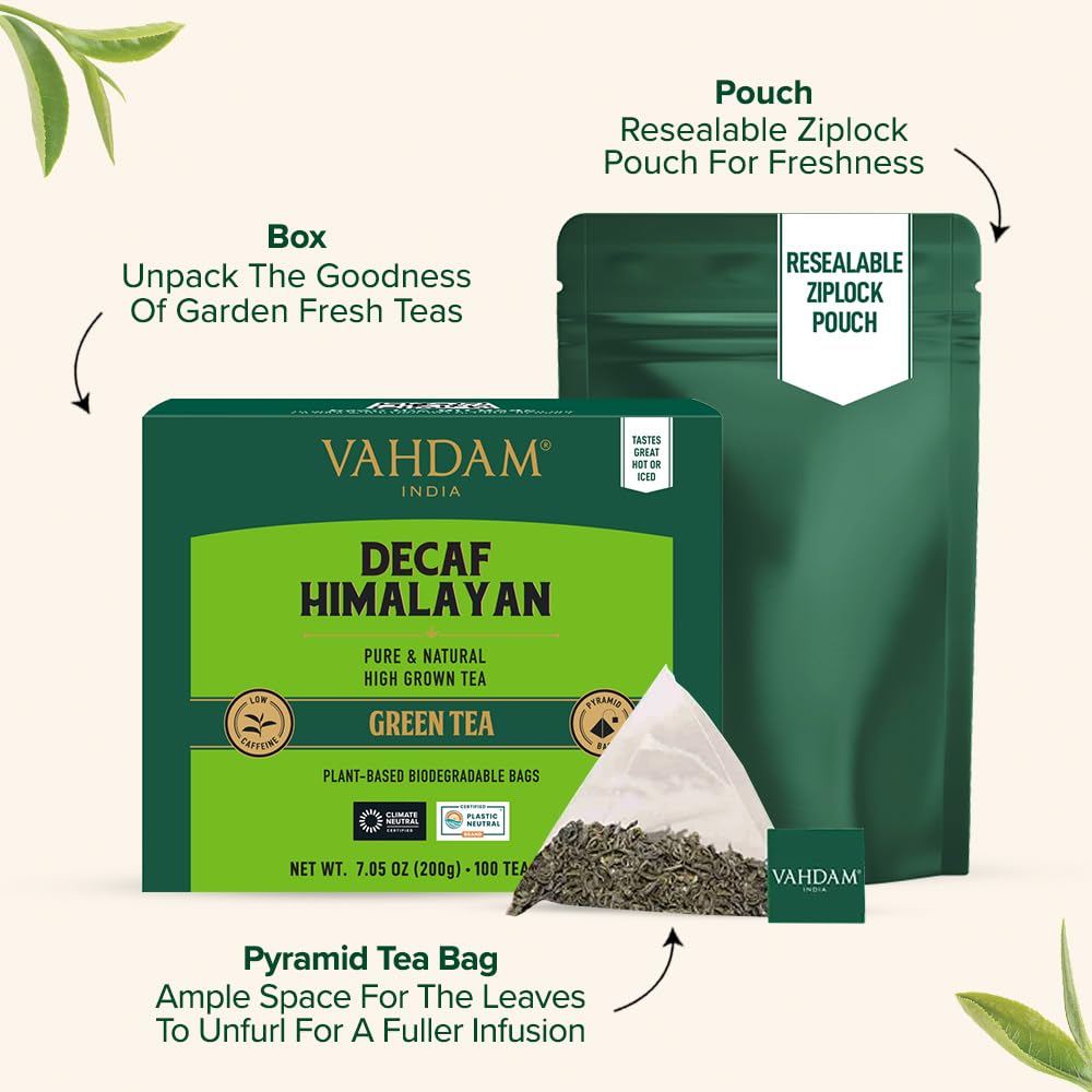 VAHDAM tea bags in packaging showing resealable pouch