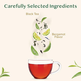 VAHDAM Earl Grey iced tea in a glass with refreshing citrus notes.