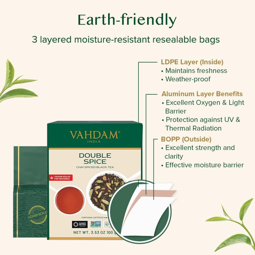VAHDAM ethical direct-trade sourcing supports farmers and communities.