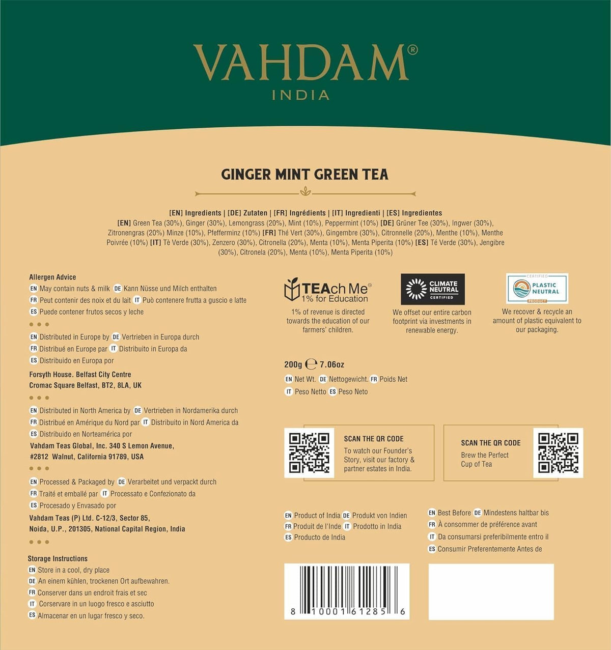 VAHDAM's ethically sourced tea from farm to cup.