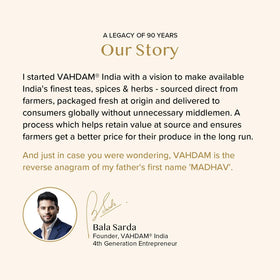 VAHDAM fair-trade-sourcing supports farmers and transparent supply chains.