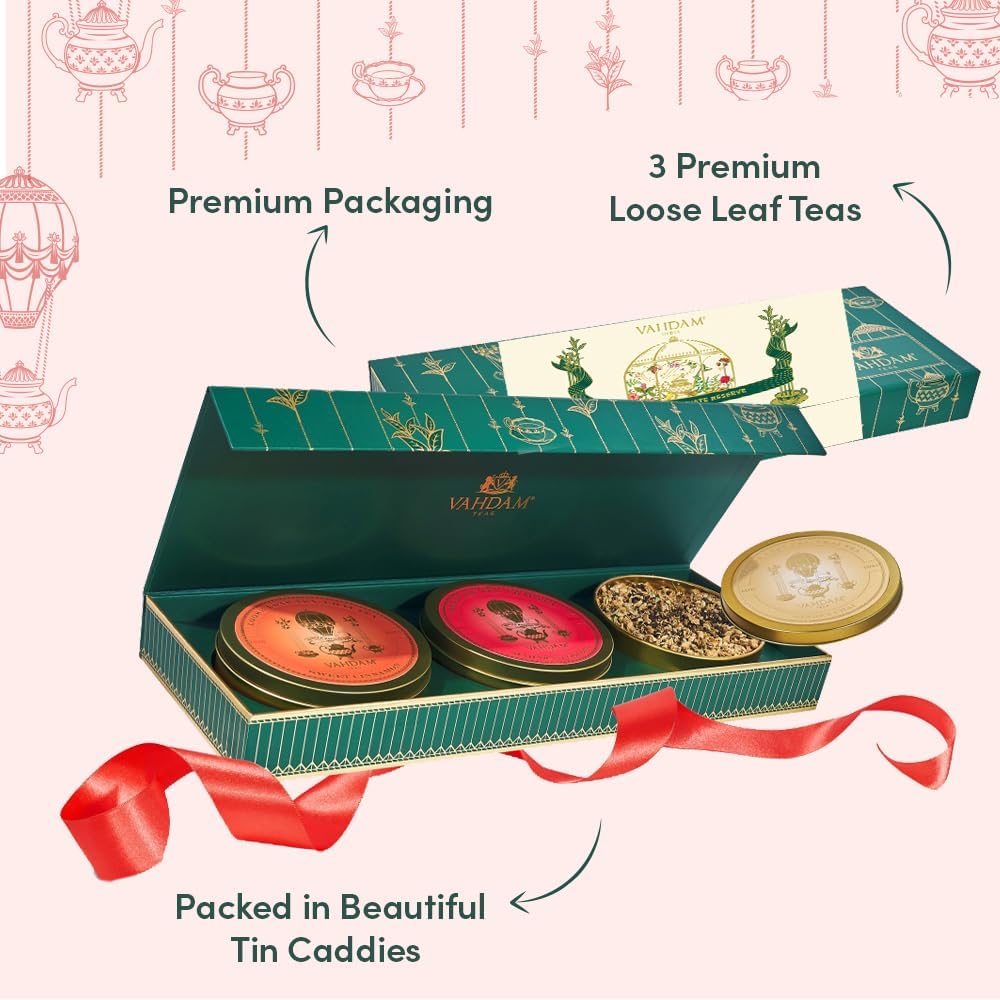VAHDAM Gift Box Presentation — elegant gifting to celebrate special occasions.