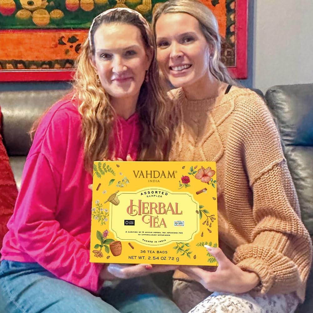 VAHDAM golden turmeric spice tea bags offer warm, comforting sips and vibrant aroma.