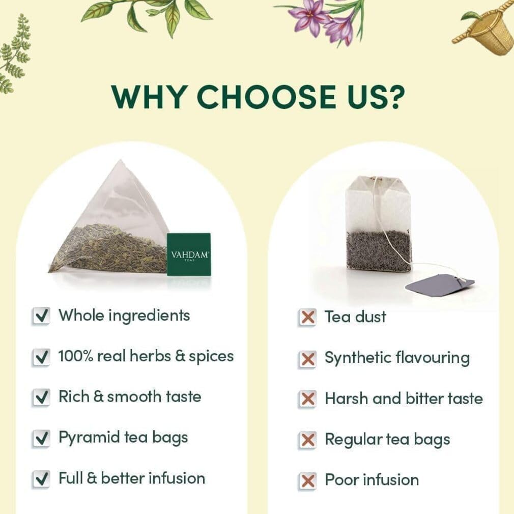 VAHDAM carbon- and plastic-neutral packaging demonstrates sustainability commitment.