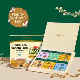 VAHDAM herbal tea gift set hibiscus flavor delivers tangy berry aroma
