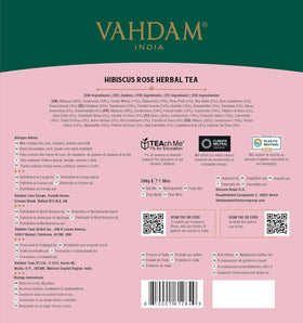 VAHDAM hibiscus rose blend perfect for a relaxing afternoon ritual.