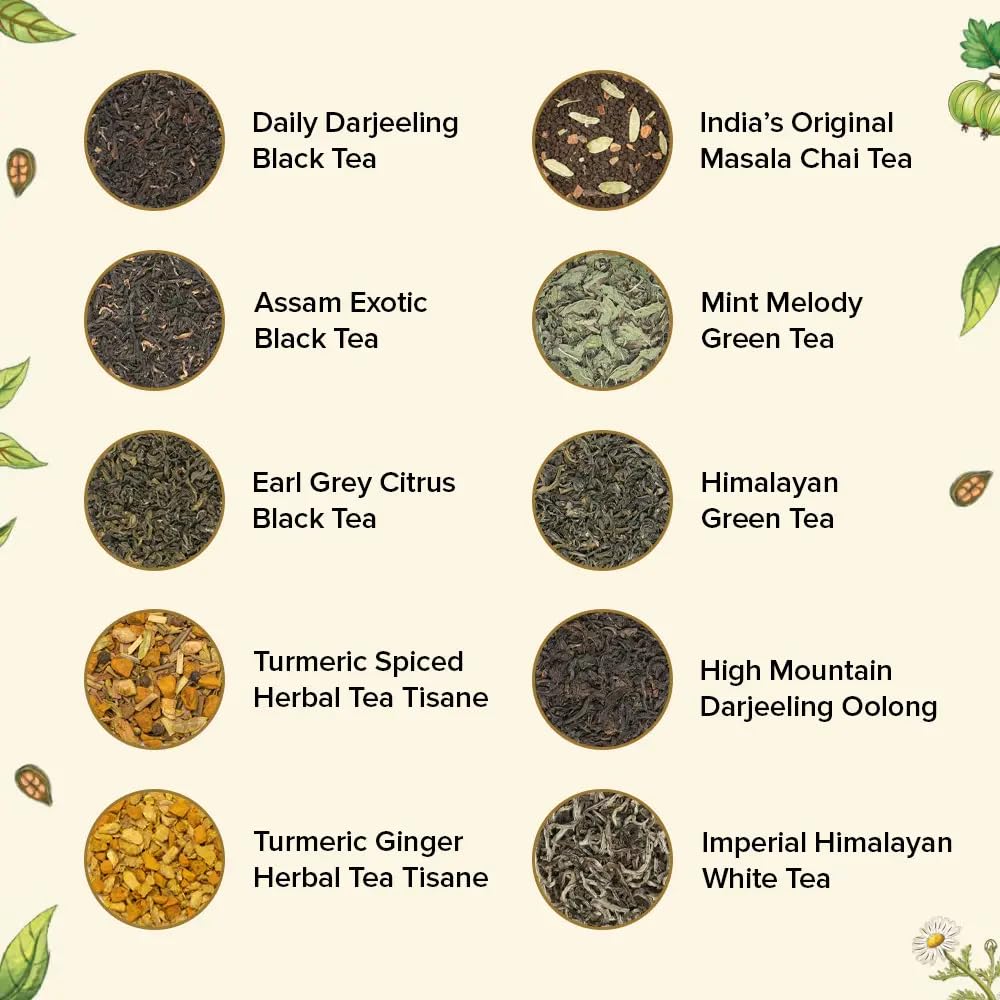 VAHDAM High Mountain Darjeeling Oolong captures light floral notes and a smooth finish.