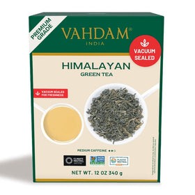 VAHDAM Himalayan green tea leaves loose-leaf for a fresh daily brew.