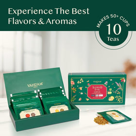 VAHDAM Himalayan Green Tea offers a refreshing, clean cup with vegetal brightness.