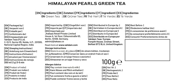VAHDAM Himalayan Pearls energizing brew from high-elevation leaves