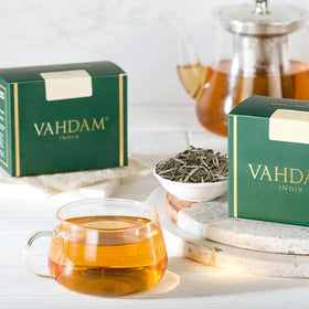 VAHDAM Imperial White Tea leaves vacuum-sealed pouch preserves garden freshness