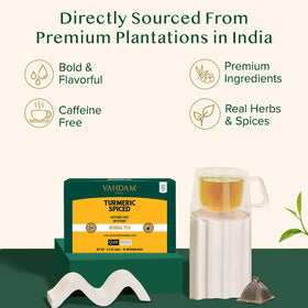 VAHDAM individually wrapped tea bags preserve freshness for each cup.