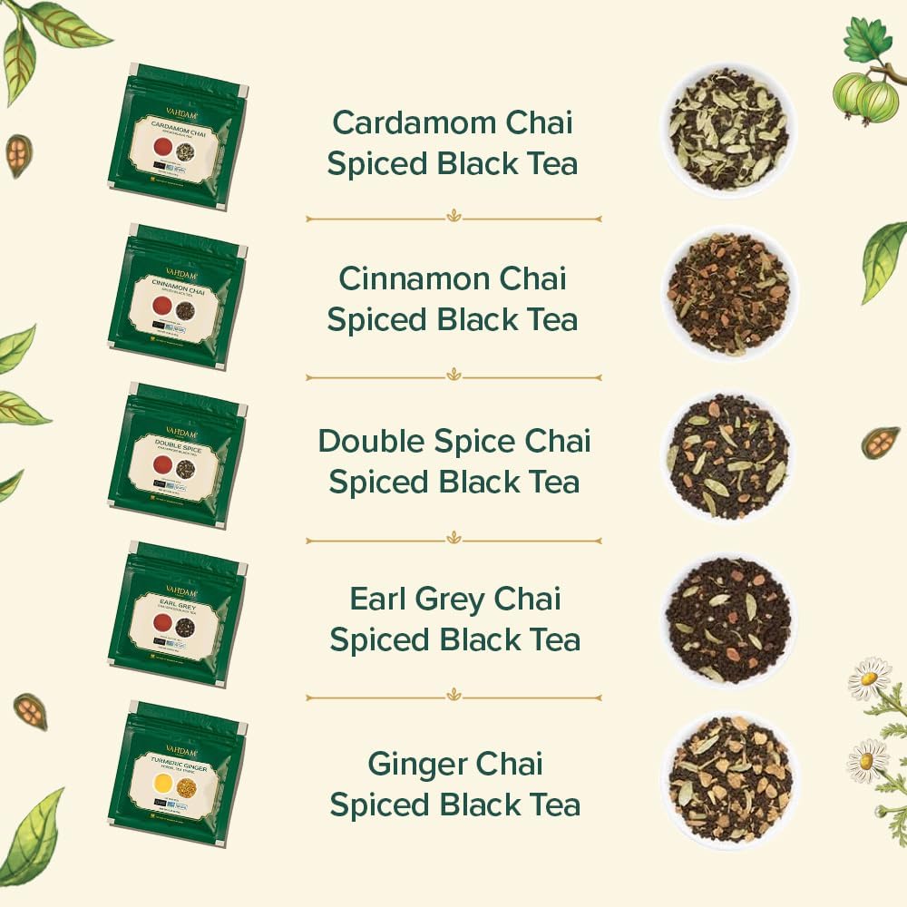 VAHDAM Kashmiri Kahwa Masala tea loose leaf with warm spice