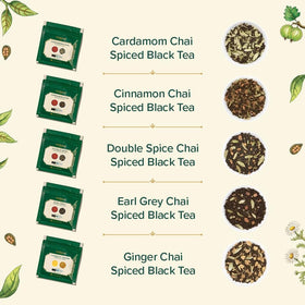 VAHDAM Kashmiri Kahwa Masala tea loose leaf with warm spice