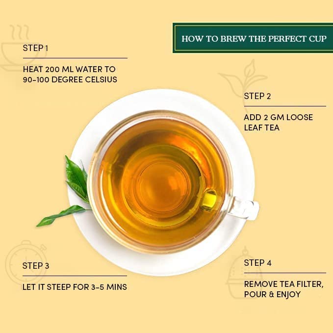 VAHDAM Kashmiri Kahwa Tea cup pour ready for tasting