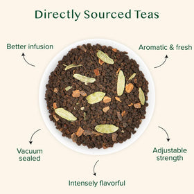 Spice blend close-up from VAHDAM Masala Chai tea