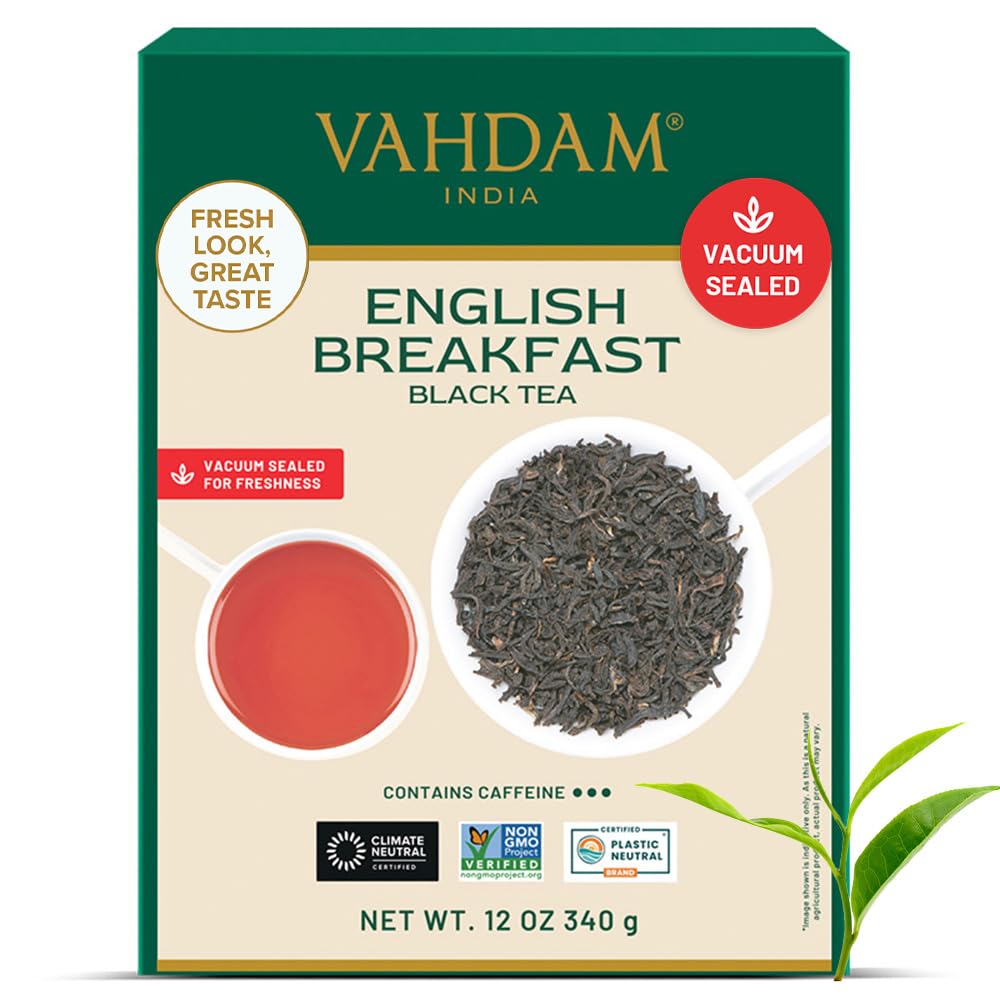 VAHDAM Original English Breakfast Tea pack shot highlights fresh flavor retention