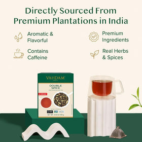 VAHDAM premium plantations sourcing highlights ethical origins and quality.