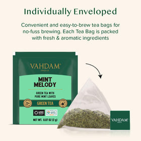 VAHDAM pyramid tea bags unfurling—full-flavor extraction for rich cups