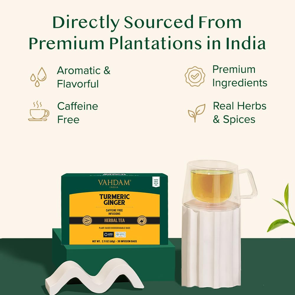 VAHDAM pyramid-tea-bags leaf-unfurling to release rich flavor and aroma