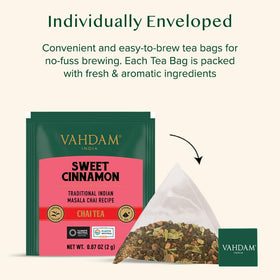 VAHDAM Black tea leaves with cinnamon and cardamom create warmth