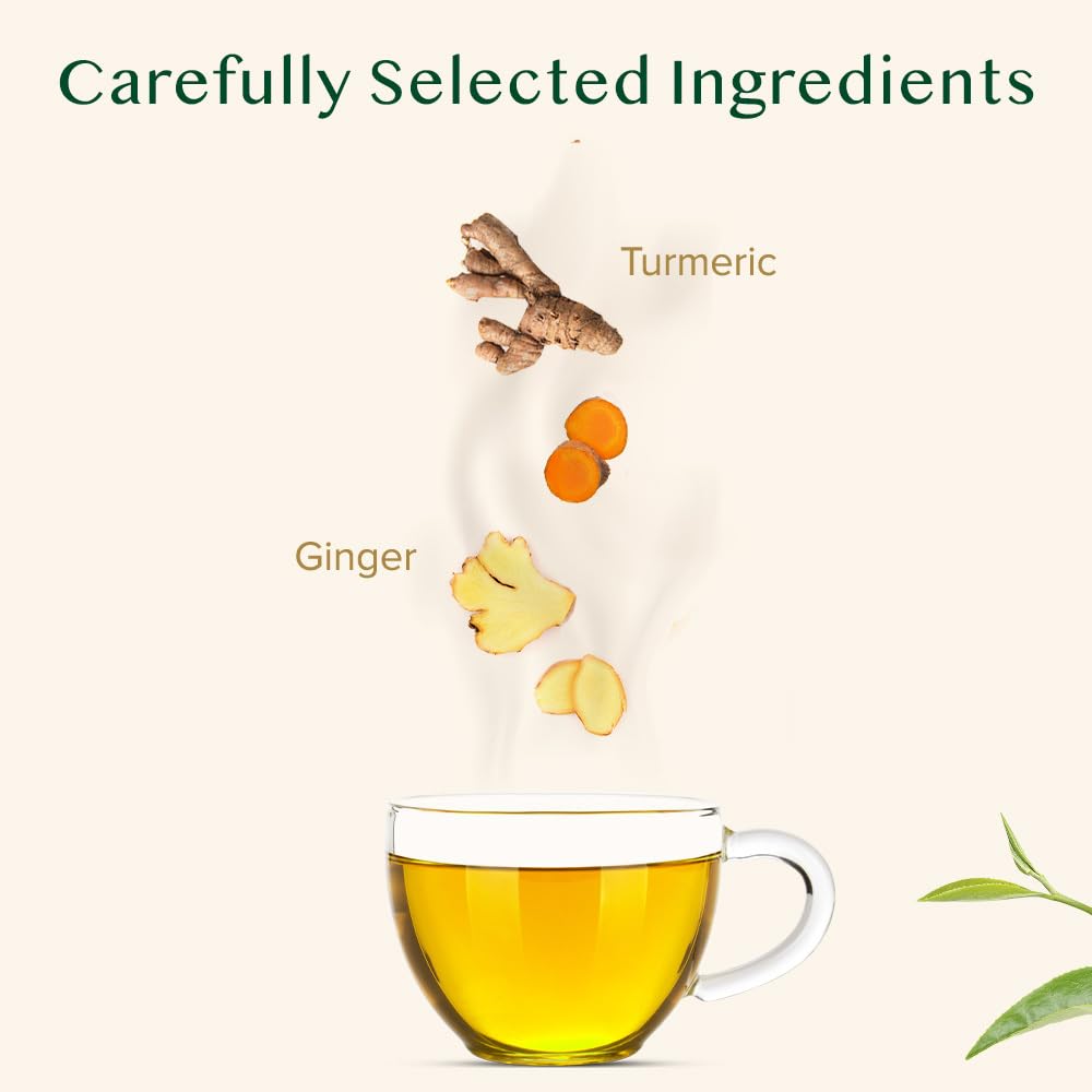 VAHDAM turmeric ginger herbal tea vacuum sealed bag preserves freshness and aroma